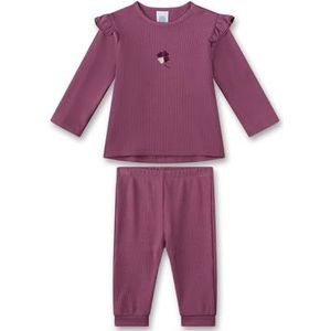 Sanetta Meisjespyjama paars | Duurzame en comfortabele pyjama van katoen-viscose-mix voor meisjes pyjama met lange mouwen met klavermotief |, lila, 98