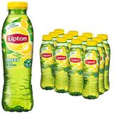 Lipton Lemon Ice Tea Green een heerlijk verfrissende ijsthee - 12 x 500 ml - Voordeelverpakking