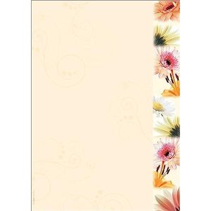 SIGEL Dp788 briefpapier, 21 x 29,7 cm, 90 g/m², kleurrijke lentebloemen, 50 vellen,