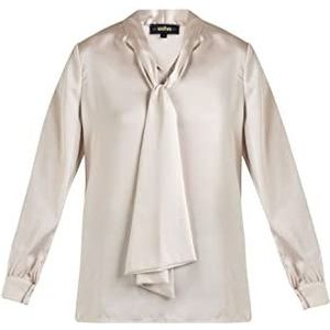 Abrel Dames slip blouse lange mouwen 81232240, crème, L, Crème, L