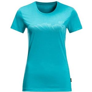 Jack Wolfskin vrouwen CROSSTRAIL GRAPHIC T W T-shirt, Donker water, S