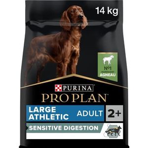 Purina Pro Plan Dog hondendroogvoering, Sensitive Digestion, met Optidigest, rijk aan lamm, Large Athletic Adult, zak, 14 kg