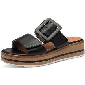 Jana - Softline 8-27271-42 - Damesslipper - Zwart - Comfortabele Extra Brede Sandalen