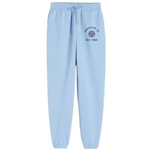 AMERICAN COLLEGE USA Joggingbroek chino's sport warme kleding unisex mannen en vrouwen casual model ACJOGW4 Sky Blue L, Turkoois, L