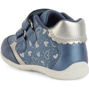 Geox B Elthan Girl B Sneakers voor babymeisjes, sky silver, 21 EU