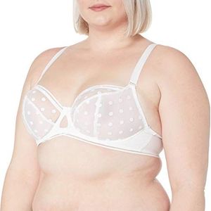 Curvy Kate Top Spot Balconette voor dames, White (White White), 65D