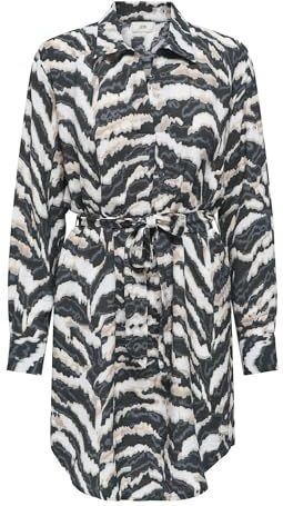 JDY - Korte Jurk - Blauw - Dierenprint - Viscose Materiaal