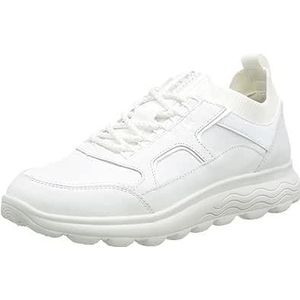 Geox Dames D Spherica C Sneakers, White Grey, 42 EU