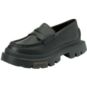 HUGO Fabyan_Loafer_brof, mocassins_flats voor dames, Zwart, 39 EU