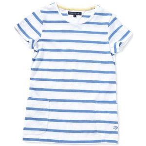 Tommy Hilfiger Girls Sailor Stripe Knit T-shirt voor meisjes, wit (klassiek wit) 100, 12 ans