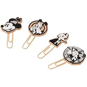 Grupo Erik Paper Clips Mickey 100ste Verjaardag - Metalen Papier Clips - Creatieve bladwijzer paperclips - 4 stuks