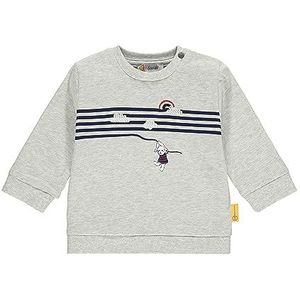 Steiff Babymeisjes sweatshirt zonder capuchon met Graffic T-shirt, Soft Grey Melange, 80, Soft Grey Melange, 80 cm