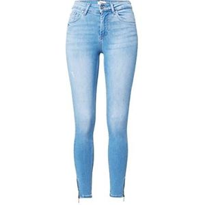 ONLY Onlblush Mid Skinny Ankle Zip DNM Box Jeansbroek voor dames, blauw (light blue denim), 34 NL/XL