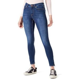 ONLY Vrouwen Onlblush Mid Skinny Enkel Zip DNM Box Jeans, Donker Denim Blauw, XS/30L, Donker Denim Blauw