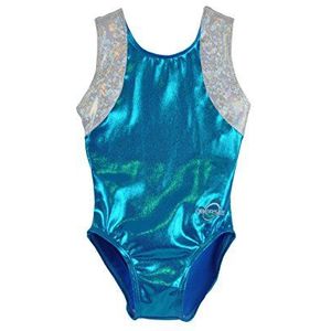 Obersee Gymnastiekpak voor meisjes, Cross Back turquoise, 3-4 jaar/XS