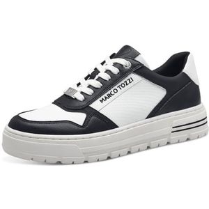 MARCO TOZZI Low 2-23710-43 Sneakers voor dames, wit zwart, 36 EU