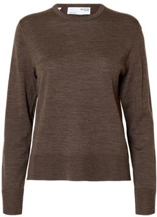 Selected - Thea - Gebreide Trui - 100% Merinowol - Ronde Hals - Lange Mouwen