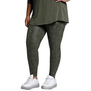 Studio Untold Python-legging voor dames, slim fit, elastische tailleband, jerseylegging, Green Goose, 38/Lengte