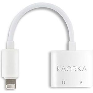 Kaorka 2-in-1 kabel lightning naar 3,5 mm jack/lightning adapter