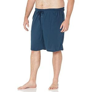 Amazon Essentials Men's Gebreide korte pyjamabroek van 23 cm (verkrijgbaar in grote en lange maten), Indigo, 6XL Grote maten