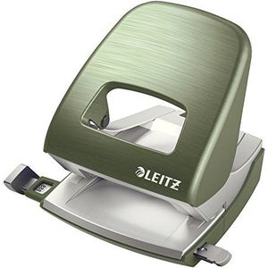 Leitz Kantoorperforator van metaal, voor 30 vellen, aanslagrail met formaataanduidingen, ergonomisch design, celadon groen, stijl serie, 50060053