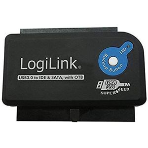 LogiLink AU0028A tussenstuk voor kabels USB 3.0 IDE/SATA Zwart