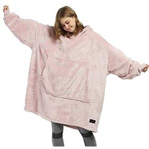 Catalonia Classy Oversized hoodie, dekensweatshirt, enorme fleece capuchontrui met grote voorzak, super zacht, warm, comfortabel voor volwassenen dames en heren, roze