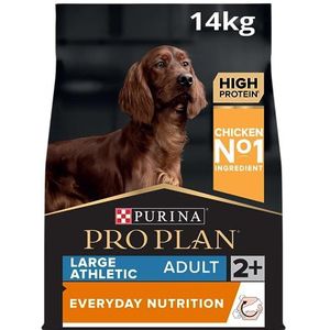 Pro Plan Hond Large Athletic Adult Hondenvoer, Hondenbrokken voor Honden van Grote Rassen - Atletische Lichaamsbouw, met Kip, 14kg