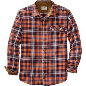 Legendary Whitetails Heren Buck Camp Flanel, Lange Mouw Plaid Button Down Casual Shirt, Corduroy Manchetten, Kobalt Blaze Plaid, XXL tall