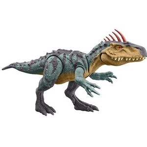 Mattel Jurassic World Gigantische Trackers Neovenator, dinosaurus, actiefiguur, speelgoed van grotere soort, bijtaanval, geëvolueerde kopkam, digitaal spel HTK78