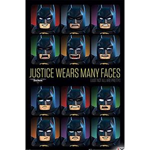 DC strips LEGO Batman Justice draagt vele gezichten Maxi Posters, Multi kleuren