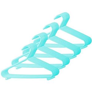 Bieco Kleerhanger kinderen 32 st. turquoise | Lengte ca. 30 cm | Baby kleerhanger | kunststof kleerhanger kinderen baby | Baby Organizer voor kledingkast | Kleerhanger baby | Baby Clothes Hangers