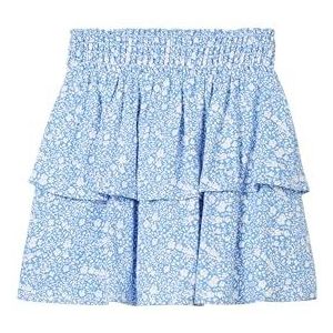 TOM TAILOR Korte rok voor meisjes, 34807 - Blauw Wit Bloem Allover, 128 cm