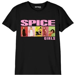SPICE GIRLS Unisex T-shirt voor kinderen, The Group, referentie: BOSPICETS005, zwart, maat 14 jaar, Zwart, 14 Jaren