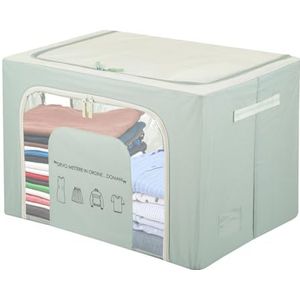 Kastdoos 62 x 44 x 40 cm dubbele ritssluiting en groene tekst
