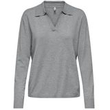 ONLY - IBI - Trui - Grijs Gemêleerd - Losse Pasvorm - Lange Mouw