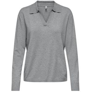 ONLY - IBI - Trui - Grijs Gemêleerd - Losse Pasvorm - Lange Mouw