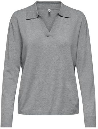 ONLY - IBI - Trui - Grijs Gemêleerd - Losse Pasvorm - Lange Mouw