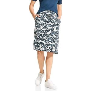 CECIL Midirok met print, Dark Petrol Blue, XXL