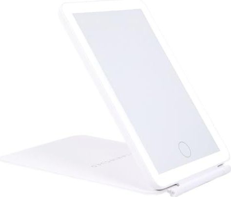 Flamingueo Make-upspiegel met Verlichting LED - 3 Modi - Instelbare Intensiteit - Touch Control - Oplaadbaar - Vanity Mirror - Reisspiegel - WIt - 13,5x1,5x19,5cm