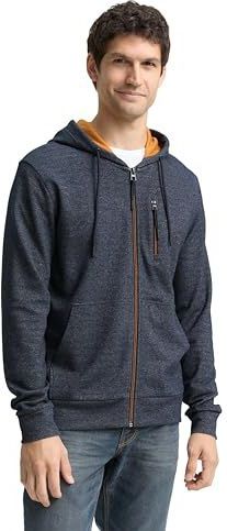 TOM TAILOR Sweatjack voor heren, 30328 - Navy Fine Yd Stripe, XL