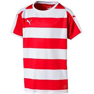 PUMA Kinder Trikot LIGA Hooped, Puma Red/Puma White, 128, 703423