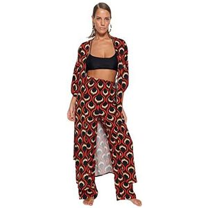 Trendyol Dames kleur kimono & caftan-multi regelmatig, 36, Zeer kleurrijk, 36
