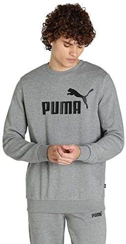 Trui Puma Men Essentials Big Logo Crew Gray