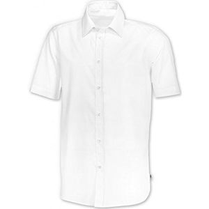 BP 1564-682 heren hemd 1/2 mouw uit gemengde stof met stretch-aandeel wit, maat 47-48