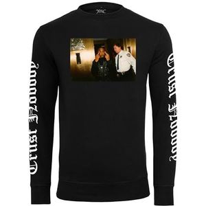 Mister Tee Tupac Trust Nobody Crewneck sweatshirt voor heren, zwart, XS