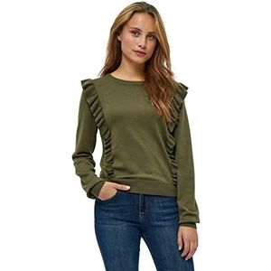 Minus Vesia gebreide trui met ruches | blauwe truien voor dames VK | lente dames truien | maat XXL