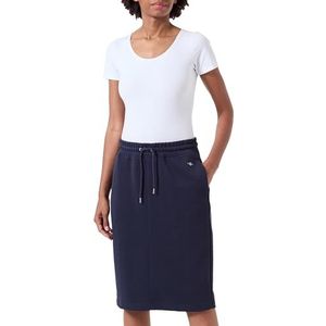 GANT Rel Midi Shield rok voor dames, evening blue, 3XL