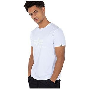 ALPHA INDUSTRIES Basic T-shirt voor heren met ronde hals, wit, L