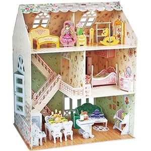 Dreamy Doll House Poppenhuis voor kindermeisjes, 3D-puzzels voor meisjes, 160 stuks, 170 minuten montage, 8 jaar of meer